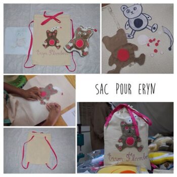 Instagram - Après vous avoir présenté le doudou d'Eryn on vous présente son sac! #peluche #dessins #cadeauxuniques #zazabracadabra